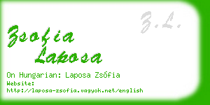 zsofia laposa business card