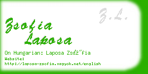 zsofia laposa business card